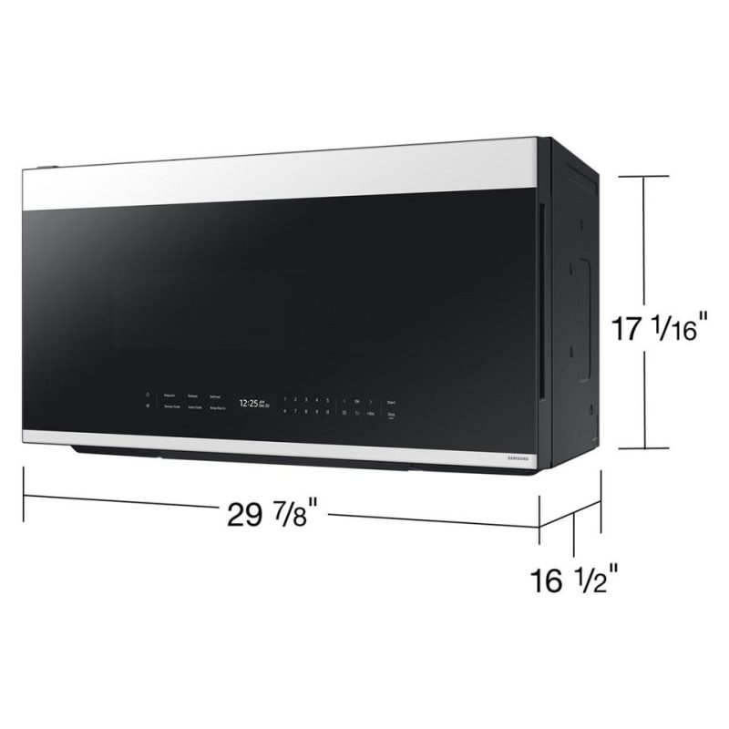 Over The Range Microwaves |  Samsung Bespoke Smart 2.1 cu. ft. Over-the-Range Microwave with Auto Connectivity & LCD Display – ME21DB670012 White Microwaves Over The Range Microwaves