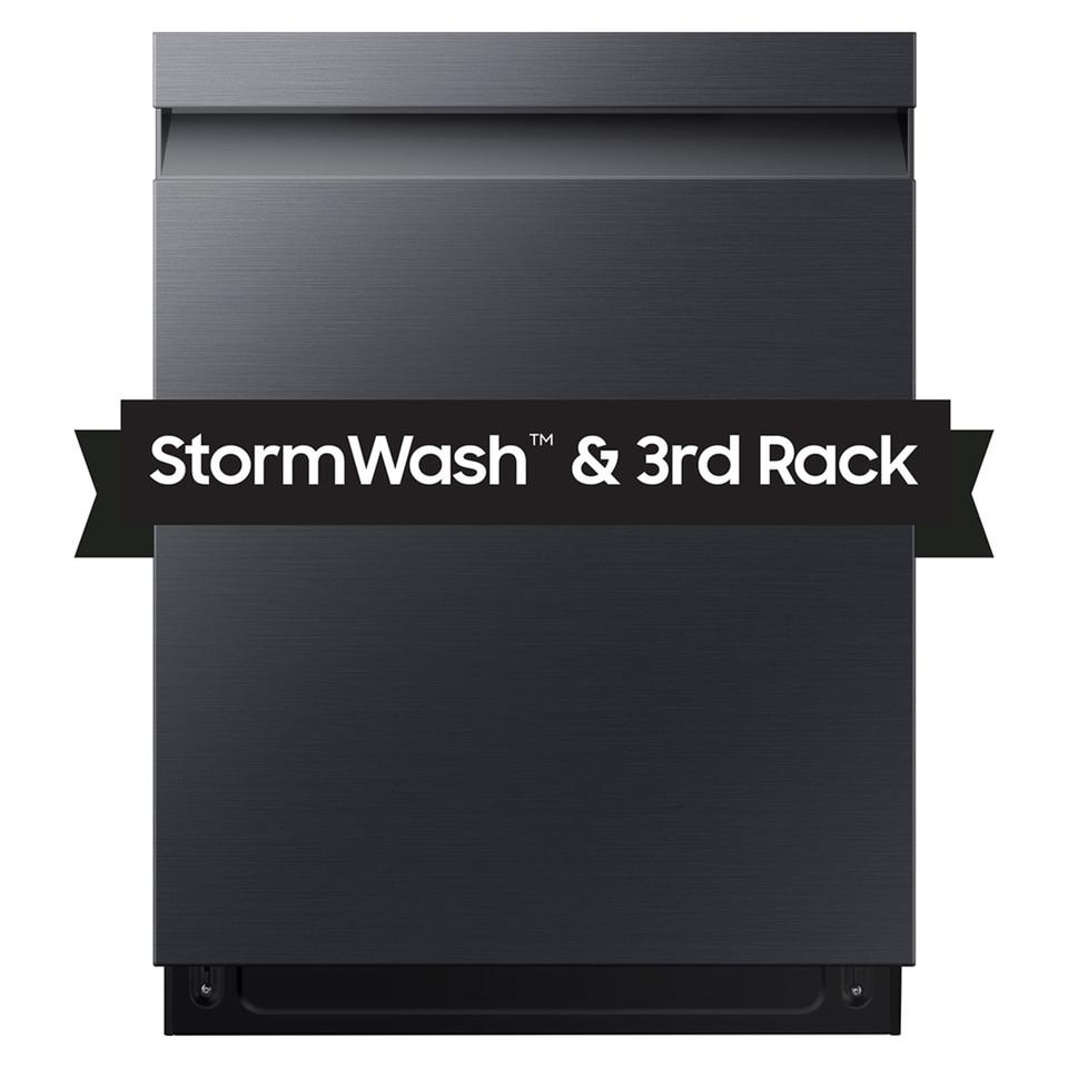 Top Control |  Samsung Smart 46 dBA Dishwasher with StormWash - DW80CG5450MT Black